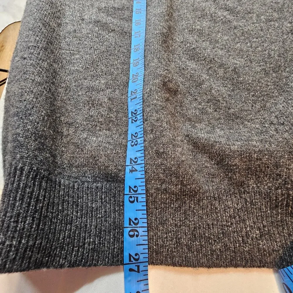 Club Room by Charter Club Men's 100% Wool V-Neck Sweater Heather Gray Size L